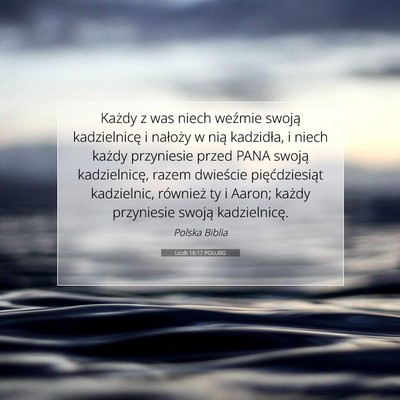 Liczb 16:17 POLUBG Obraz Wersetu Biblijnego