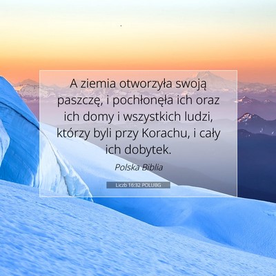 Liczb 16:32 POLUBG Obraz Wersetu Biblijnego