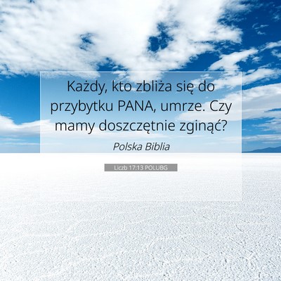 Liczb 17:13 POLUBG Obraz Wersetu Biblijnego