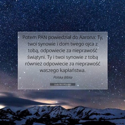 Liczb 18:1 POLUBG Obraz Wersetu Biblijnego