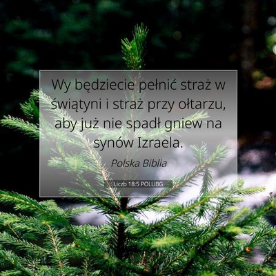 Liczb 18:5 POLUBG Obraz Wersetu Biblijnego