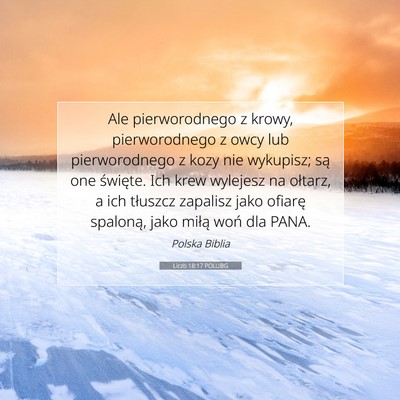 Liczb 18:17 POLUBG Obraz Wersetu Biblijnego