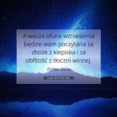 Liczb 18:27 Werset Biblijny Wyjaśniony