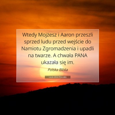 Liczb 20:6 POLUBG Obraz Wersetu Biblijnego