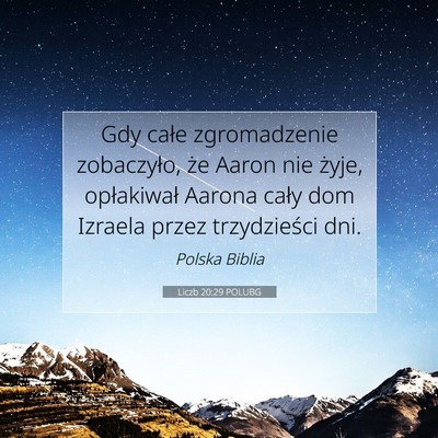Liczb 20:29 POLUBG Obraz Wersetu Biblijnego