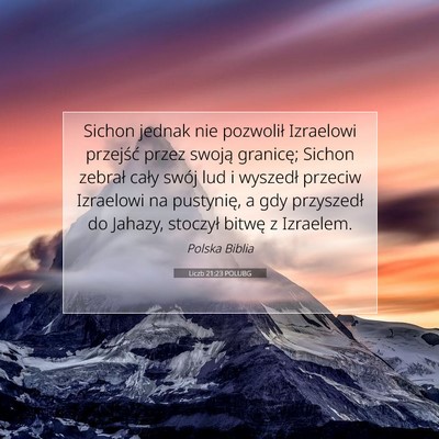 Liczb 21:23 POLUBG Obraz Wersetu Biblijnego