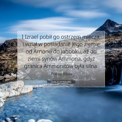Liczb 21:24 POLUBG Obraz Wersetu Biblijnego