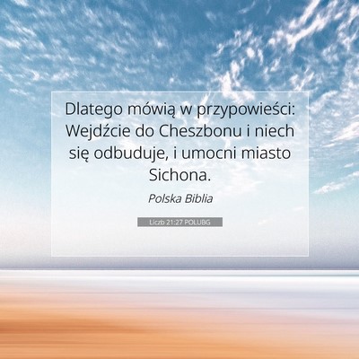 Liczb 21:27 POLUBG Obraz Wersetu Biblijnego