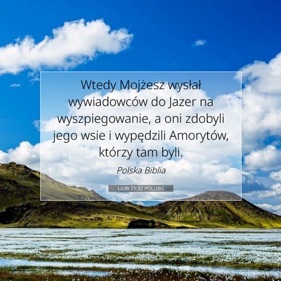 Liczb 21:32 POLUBG Obraz Wersetu Biblijnego