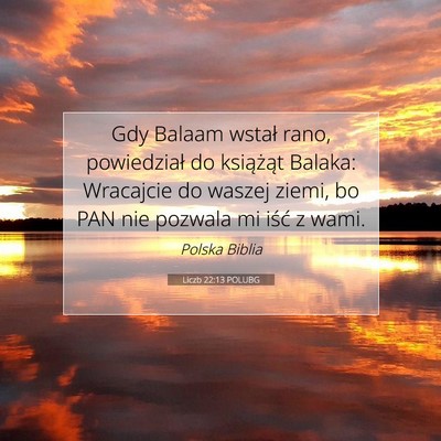 Liczb 22:13 POLUBG Obraz Wersetu Biblijnego