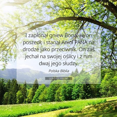 Liczb 22:22 POLUBG Obraz Wersetu Biblijnego