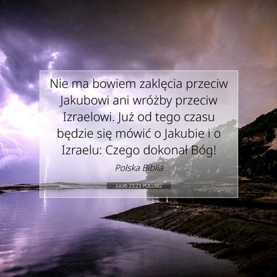 Liczb 23:23 POLUBG Obraz Wersetu Biblijnego