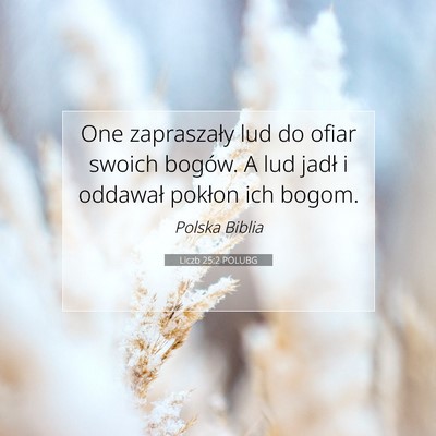 Liczb 25:2 POLUBG Obraz Wersetu Biblijnego