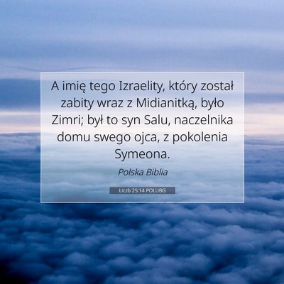 Liczb 25:14 POLUBG Obraz Wersetu Biblijnego