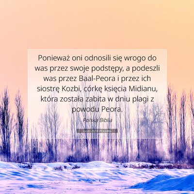 Liczb 25:18 POLUBG Obraz Wersetu Biblijnego