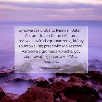 Liczb 26:9 Werset Biblijny Wyjaśniony