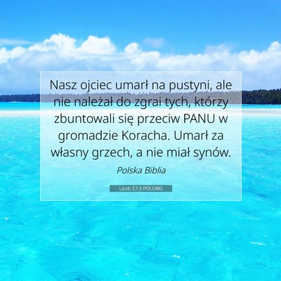 Liczb 27:3 POLUBG Obraz Wersetu Biblijnego