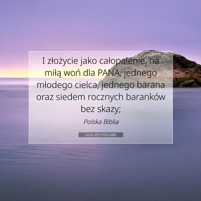Liczb 29:2 POLUBG Obraz Wersetu Biblijnego