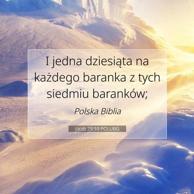Liczb 29:10 POLUBG Obraz Wersetu Biblijnego
