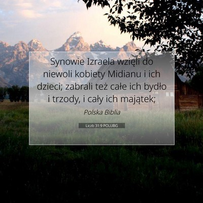 Liczb 31:9 POLUBG Obraz Wersetu Biblijnego