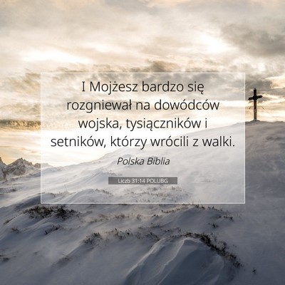Liczb 31:14 POLUBG Obraz Wersetu Biblijnego