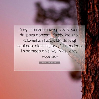 Liczb 31:19 POLUBG Obraz Wersetu Biblijnego