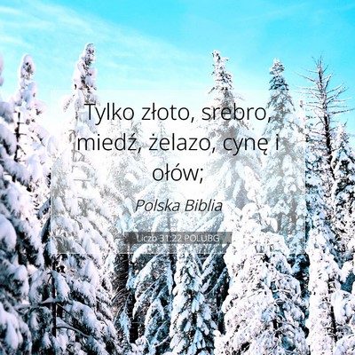 Liczb 31:22 POLUBG Obraz Wersetu Biblijnego