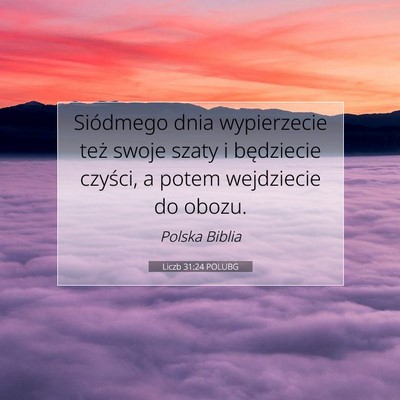 Liczb 31:24 POLUBG Obraz Wersetu Biblijnego