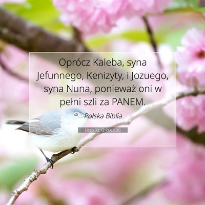Liczb 32:12 POLUBG Obraz Wersetu Biblijnego