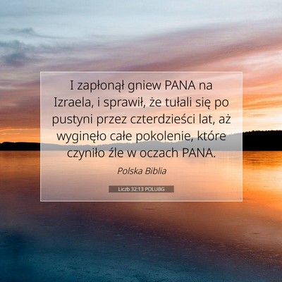 Liczb 32:13 POLUBG Obraz Wersetu Biblijnego