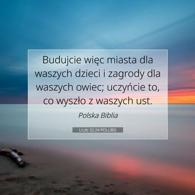 Liczb 32:24 POLUBG Obraz Wersetu Biblijnego