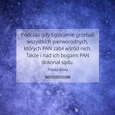 Liczb 33:4 POLUBG Obraz Wersetu Biblijnego