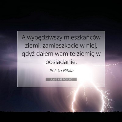 Liczb 33:53 Werset Biblijny Wyjaśniony