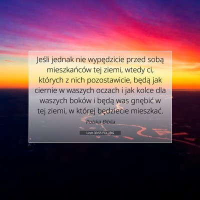 Liczb 33:55 POLUBG Obraz Wersetu Biblijnego