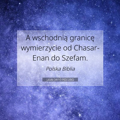 Liczb 34:10 POLUBG Obraz Wersetu Biblijnego
