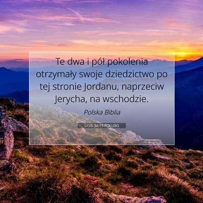 Liczb 34:15 Werset Biblijny Wyjaśniony