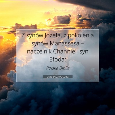 Liczb 34:23 Werset Biblijny Wyjaśniony