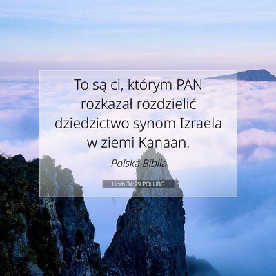 Liczb 34:29 Werset Biblijny Wyjaśniony