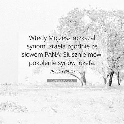 Liczb 36:5 Werset Biblijny Wyjaśniony
