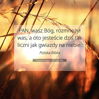 Powtórzonego 1:10 POLUBG Obraz Wersetu Biblijnego