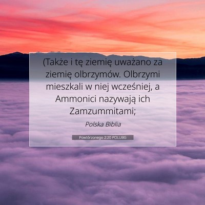 Powtórzonego 2:20 POLUBG Obraz Wersetu Biblijnego