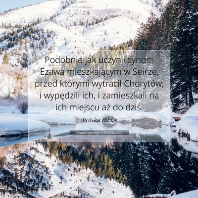 Powtórzonego 2:22 Werset Biblijny Wyjaśniony