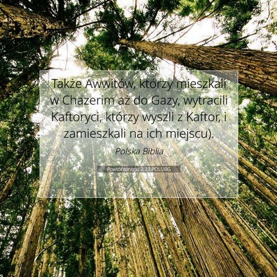 Powtórzonego 2:23 POLUBG Obraz Wersetu Biblijnego