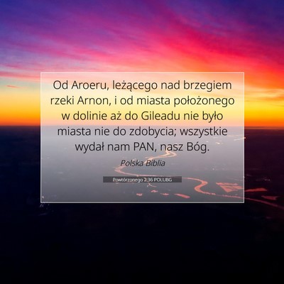 Powtórzonego 2:36 POLUBG Obraz Wersetu Biblijnego