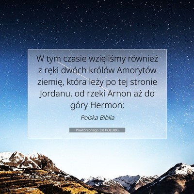 Powtórzonego 3:8 POLUBG Obraz Wersetu Biblijnego