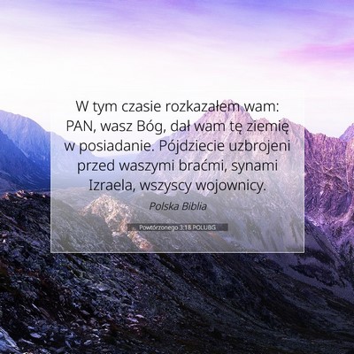 Powtórzonego 3:18 POLUBG Obraz Wersetu Biblijnego