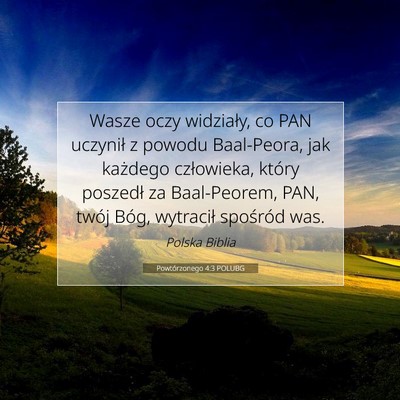 Powtórzonego 4:3 POLUBG Obraz Wersetu Biblijnego