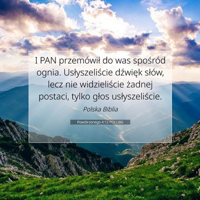 Powtórzonego 4:12 POLUBG Obraz Wersetu Biblijnego