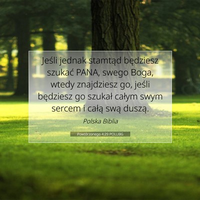 Powtórzonego 4:29 POLUBG Obraz Wersetu Biblijnego