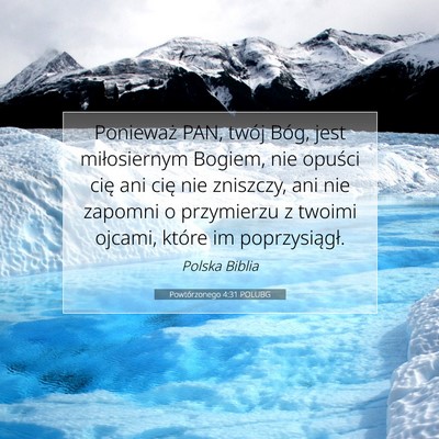 Powtórzonego 4:31 POLUBG Obraz Wersetu Biblijnego